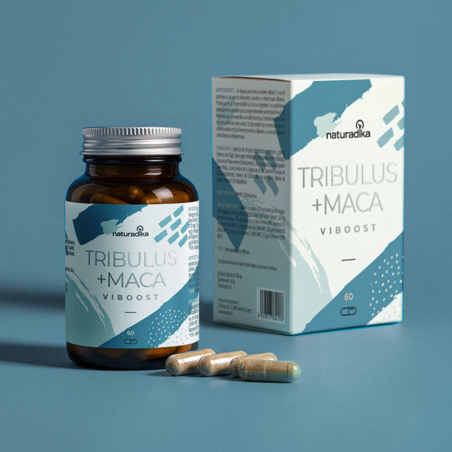 Tribulus 25:1 al 90% saponine + Maca 25:1 con Fieno Greco, Shilajit, zinco bisglicinato e D3